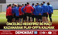 ÖNCELİKLİ HEDEFİMİZ İKİ MAÇI KAZANARAK PLAY-OFF’A KALMAK