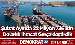 Şubat Ayında 22 Milyon 736 Bin Dolarlık İhracat Gerçekleştirdik