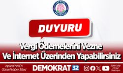 Vergi ödemelerini vezne ve internet üzerinden yapabilirsiniz