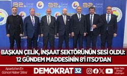 BAŞKAN ÇELİK, İNŞAAT SEKTÖRÜNÜN SESİ OLDU: 12 GÜNDEM MADDESİNİN 8’İ ITSO’DAN