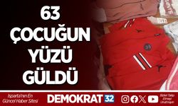 63 ÇOCUĞUN YÜZÜ GÜLDÜ