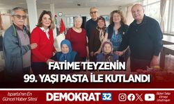 FATİME TEYZENİN 99. YAŞI PASTA İLE KUTLANDI