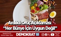 Aralıklı Oruç Açıklaması: “Her Bünye İçin Uygun Değil”