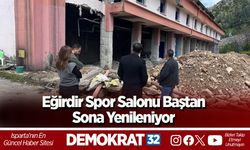 Eğirdir Spor Salonu Baştan Sona Yenileniyor