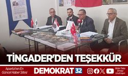 TİNGADER'DEN TEŞEKKÜR