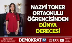 NAZMİ TOKER ORTAOKULU ÖĞRENCİSİNDEN DÜNYA DERECESİ