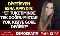 DİYETİSYEN ESRA APAYDIN: “ET TÜKETİMİNDE TEK DOĞRU MİKTAR YOK, KİŞİYE GÖRE DEĞİŞİR”