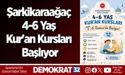 Şarkikaraağaç 4-6 Yaş Kur'an Kursları Başlıyor