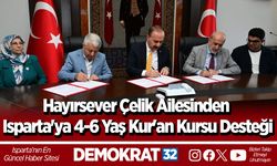 Hayırsever Çelik Ailesinden Isparta'ya 4-6 Yaş Kur'an Kursu Desteği