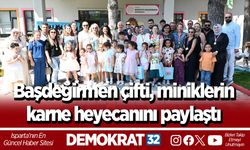 Başdeğirmen çifti, miniklerin karne heyecanını paylaştı
