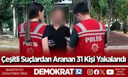 Çeşitli Suçlardan Aranan 31 Kişi Yakalandı