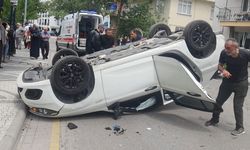 Çayboyu Mevkiinde Korkutan Kaza: Otomobil Takla Attı