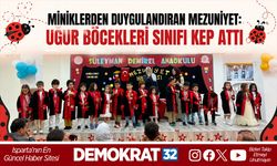MİNİKLERDEN DUYGULANDIRAN MEZUNİYET: UĞUR BÖCEKLERİ SINIFI KEP ATTI