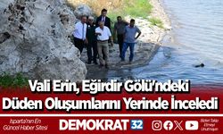 Vali Erin, Eğirdir Gölü'ndeki Düden Oluşumlarını Yerinde İnceledi