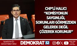 CHP’Lİ HALICI “KOMİSYONUN SAYGINLIĞI, SORUNLARI GÖRMEZDEN GELEREK DEĞİL ÇÖZEREK KORUNUR”