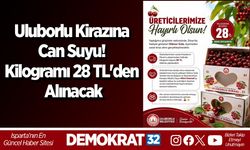 Uluborlu Kirazına Can Suyu! Kilogramı 28 TL'den Alınacak