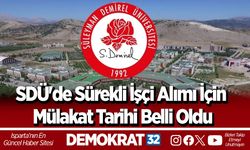 SDÜ'de Sürekli İşçi Alımı İçin Mülakat Tarihi Belli Oldu