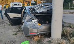 Isparta’da takla atan otomobildeki 2 kişi yaralandı