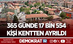 365 GÜNDE 17 BİN 554 KİŞİ KENTTEN AYRILDI