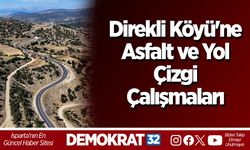 Direkli Köyü'ne Asfalt ve Yol Çizgi Çalışmaları