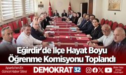 Eğirdir'de İlçe Hayat Boyu Öğrenme Komisyonu Toplandı
