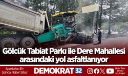 Gölcük Tabiat Parkı ile Dere Mahallesi arasındaki yol asfaltlanıyor