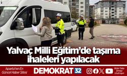 Yalvaç Milli Eğitim’de taşıma ihaleleri yapılacak
