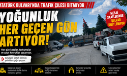 Atatürk Bulvarı'nda Trafik Çilesi Bitmiyor: Yoğunluk Her Geçen Gün Artıyor