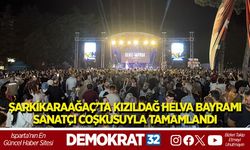 ŞARKİKARAAĞAÇ’TA KIZILDAĞ HELVA BAYRAMI SANATÇI COŞKUSUYLA TAMAMLANDI