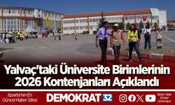 Yalvaç'taki Üniversite Birimlerinin 2026 Kontenjanları Açıklandı