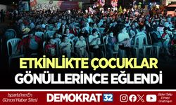YAZ AKŞAMI ÇOCUK SİNEMASI ETKİNLİĞİNDE ÇOCUKLAR GÖNÜLLERİNCE EĞLENDİ