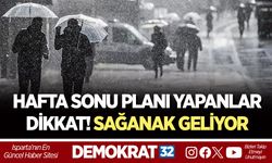 HAFTA SONU PLANI YAPANLAR DİKKAT! SAĞANAK GELİYOR