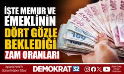 İŞTE MEMUR VE EMEKLİNİN DÖRT GÖZLE BEKLEDİĞİ ZAM ORANLARI