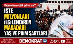 İŞTE MİLYONLARI İLGİLENDİREN MASADAKİ YAŞ VE PRİM ŞARTLARI