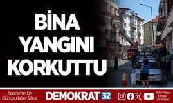 ŞARKİKARAAĞAÇ'TA BİNA YANGINI KORKUTTU