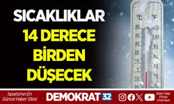 SICAKLIKLAR 14 DERECE BİRDEN DÜŞECEK