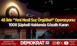 48 İlde “Yeni Nesil Suç Örgütleri” Operasyonu: 1008 Şüpheli Hakkında Gözaltı Kararı