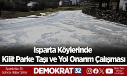 Isparta Köylerinde Kilit Parke Taşı ve Yol Onarım Çalışması
