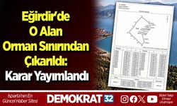 Eğirdir'de O Alan Orman Sınırından Çıkarıldı: Karar Yayımlandı