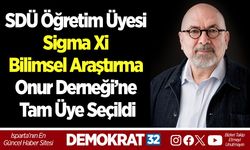 SDÜ Öğretim Üyesi Sigma Xi Bilimsel Araştırma Onur Derneği’ne Tam Üye Seçildi