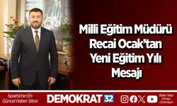 Milli Eğitim Müdürü Ocak’tan Yeni Eğitim Yılı Mesajı