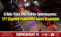8 İlde Yasa Dışı Bahis Operasyonu: 177 Şüpheli Hakkında İşlem Başlatıldı