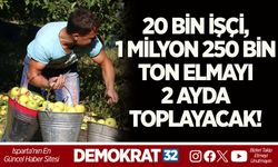 20 BİN İŞÇİ, 1 MİLYON 250 BİN TON ELMAYI 2 AYDA TOPLAYACAK!