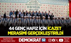 44 GENÇ HAFIZ İÇİN İCAZET MERASİMİ GERÇEKLEŞTİRİLDİ