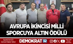 AVRUPA İKİNCİSİ MİLLİ SPORCUYA ALTIN ÖDÜLÜ
