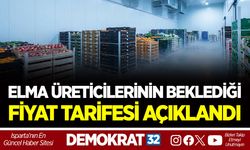 ELMA ÜRETİCİLERİNİN BEKLEDİĞİ FİYAT TARİFESİ AÇIKLANDI