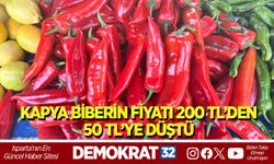 KAPYA BİBERİN FİYATI 200 TL’DEN 50 TL’YE DÜŞTÜ