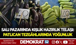 SALI PAZARINDA KIŞLIK HAZIRLIK TELAŞI: PATLICAN TEZGÂHLARINDA YOĞUNLUK