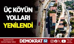 ÜÇ KÖYÜN YOLLARI YENİLENDİ
