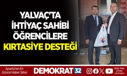 YALVAÇ'TA İHTİYAÇ SAHİBİ ÖĞRENCİLERE KIRTASİYE DESTEĞİ